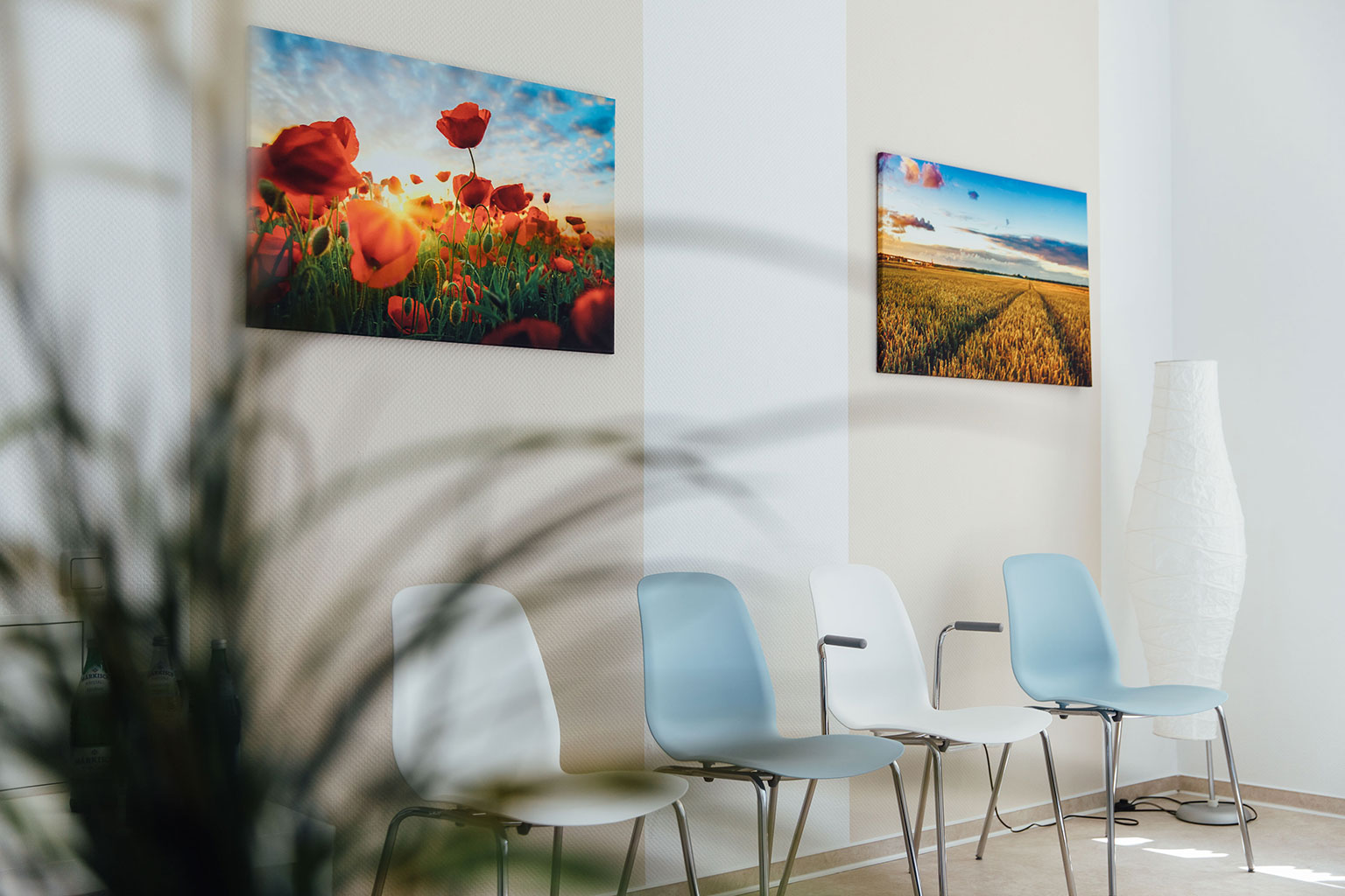 Wartezimmer in Frauenarztpraxis im MVZ Potsdam